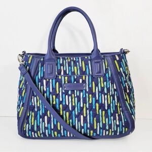 Vera Bradley Katalina Showers Quilted Tote Crossbody Shoulder Bag Zip Top